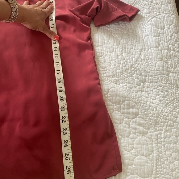 ALFRED Dunner classic pant suit vintage 80s/ 90s L Berry polyester sizeL pull on - Picture 7 of 14